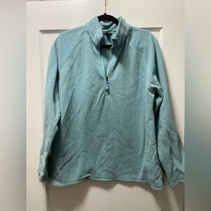Eddie Bauer Women's Aqua Half Zip-Up Fleece Jacket